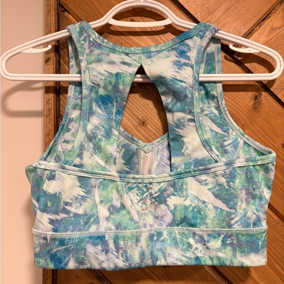 Calvin Klein Blue and Green Sports Bra with Racerback - Picture 3 of 6